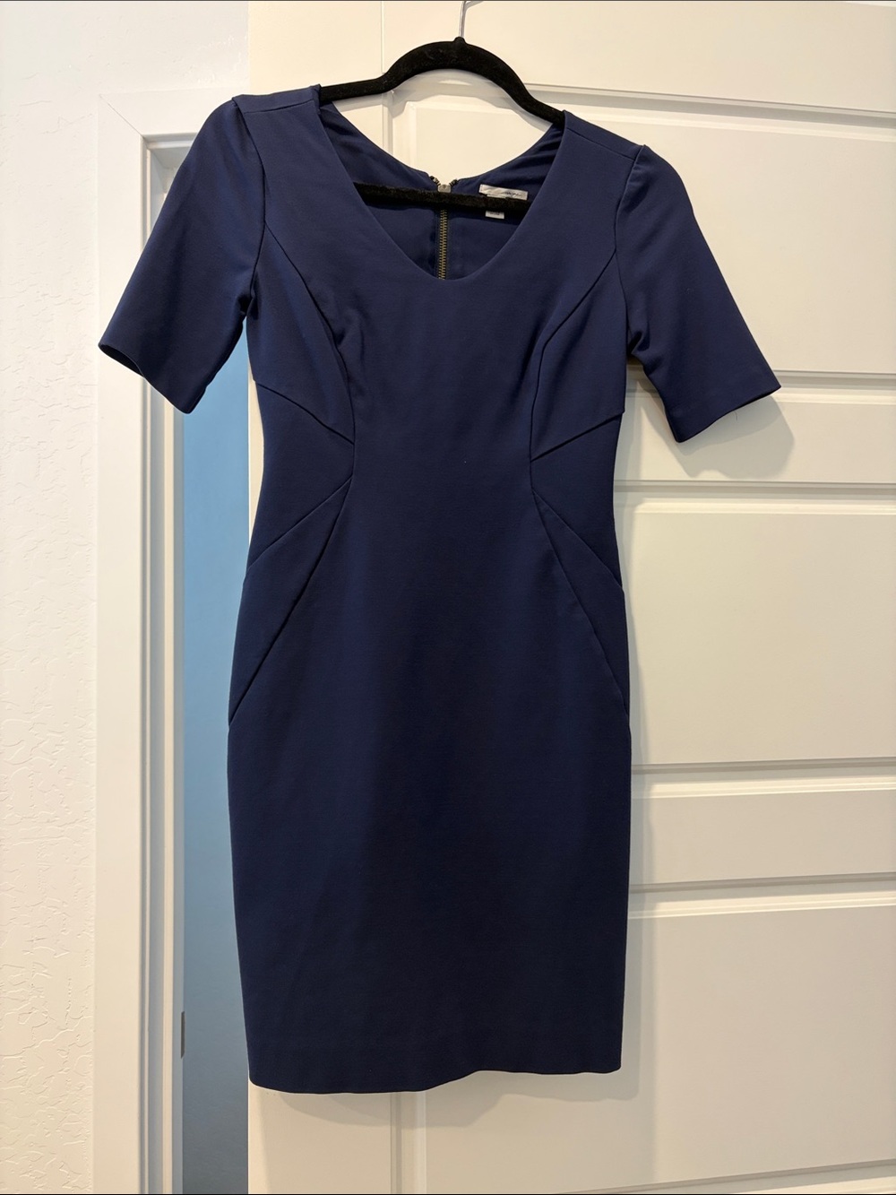 Classic Navy Sheath Dress - Women's